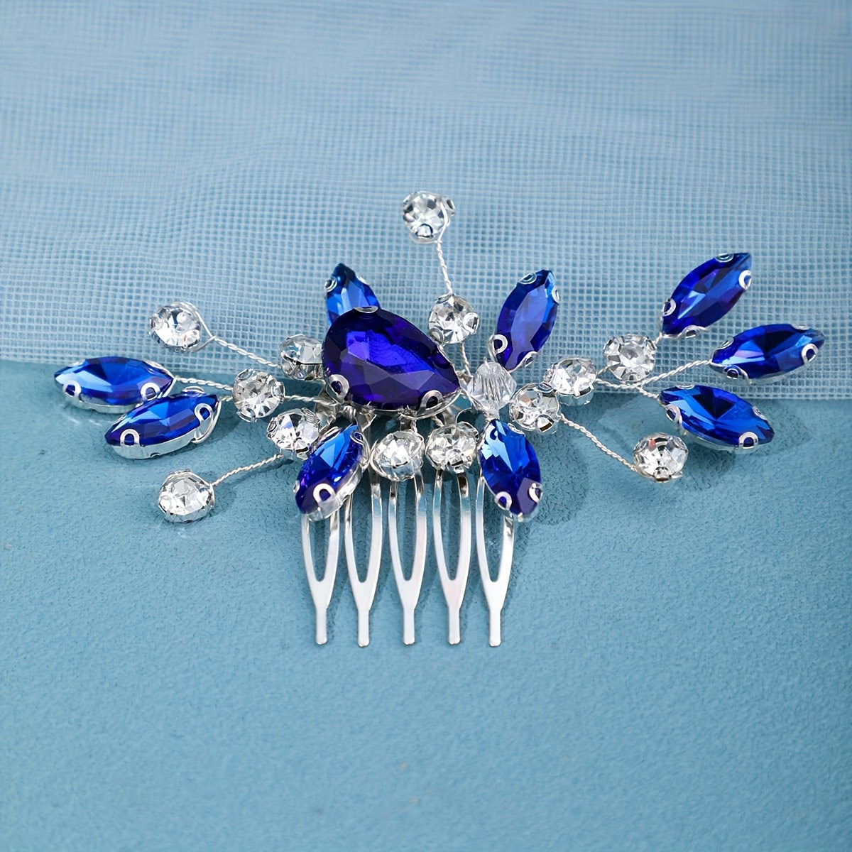Rhinestone Bridal Hair Comb Wedding Hair Accessory for Updo Hairstyles