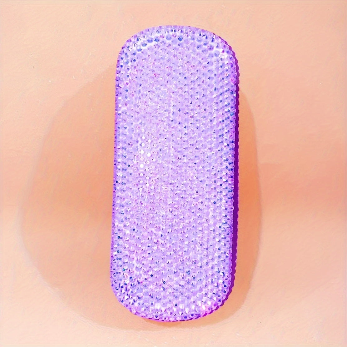 Stylish Faux Leather Glasses Case with Sparkling Diamond Embellishments