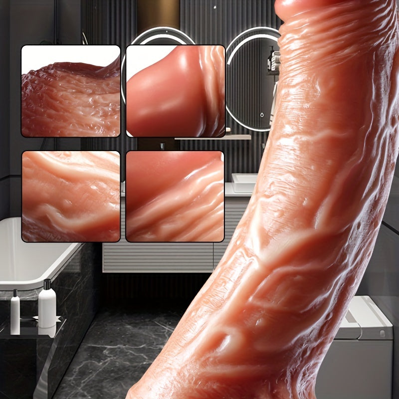 Women Silicone Realistic Dildo with Suction Cup Vibration and Remote