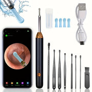 Ear Wax Removal Kit with Camera Light and 6 Ear Spoons, 8-Piece Ear Care Set
