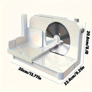 Portable electric meat and bread slicer foldable stainless steel design for easy storage EU plug included