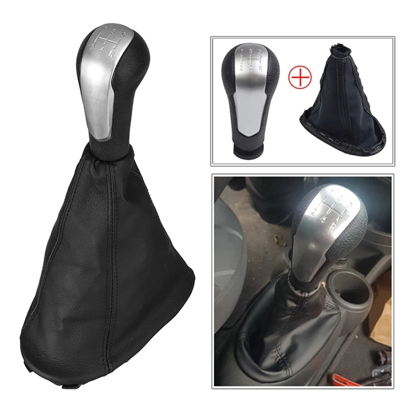 Car Gear Shift Knob Lever Gaiter Cover ABS Chrome 5 Speed Manual