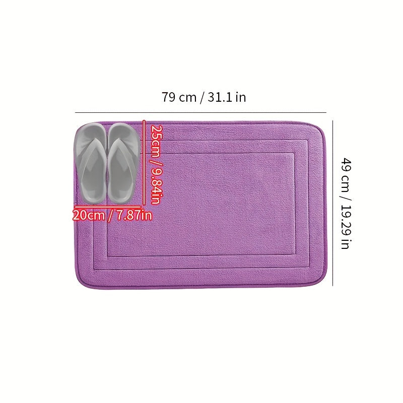 Non-Slip Memory Foam Bath Rug to'plami 1 dona - Tez quriydi, mashinada yuvish mumkin, yumshoq va qulay hammom aksessuarlari