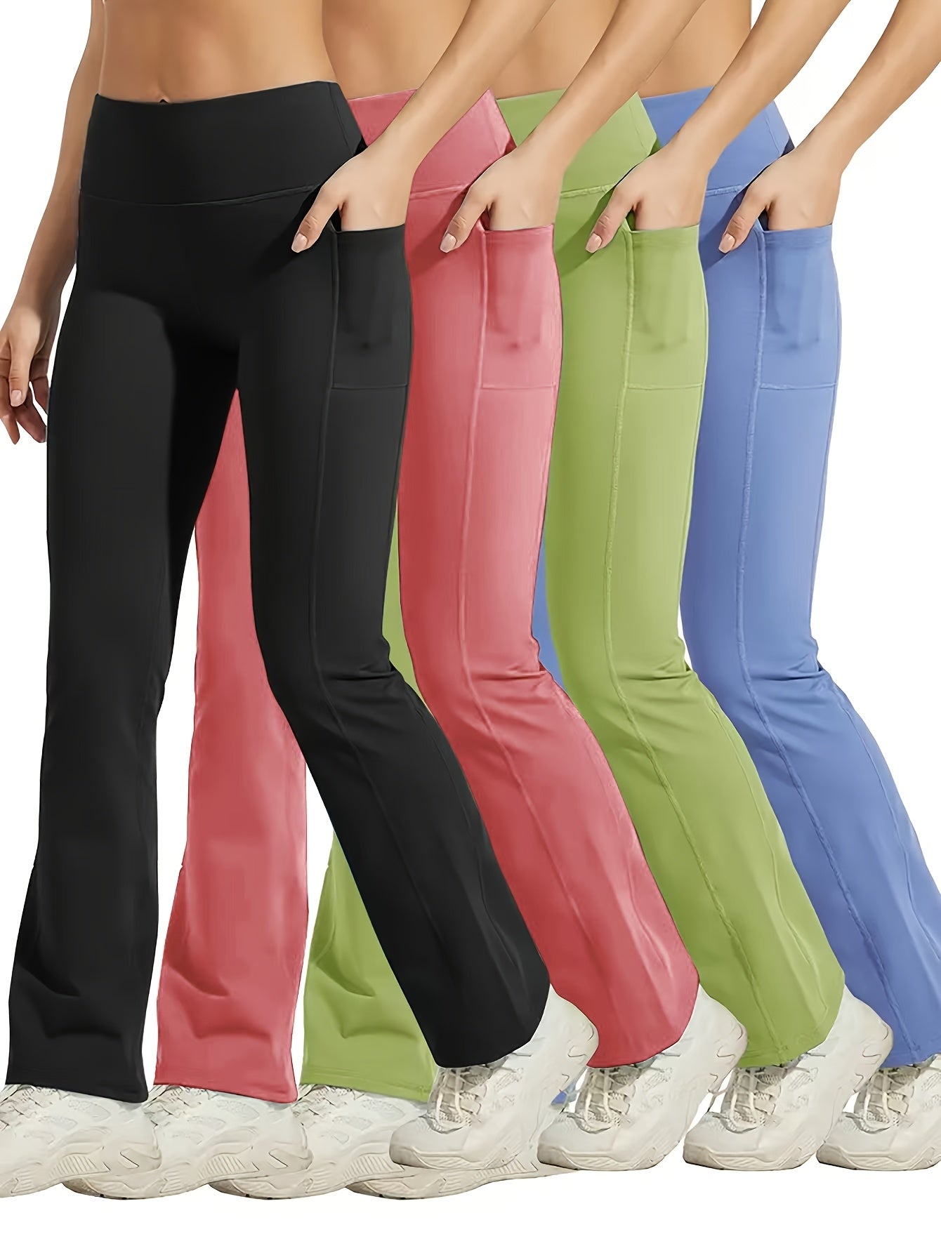 Plus Size Women's Yoga Pants with Phone Pocket Casual Sportswear