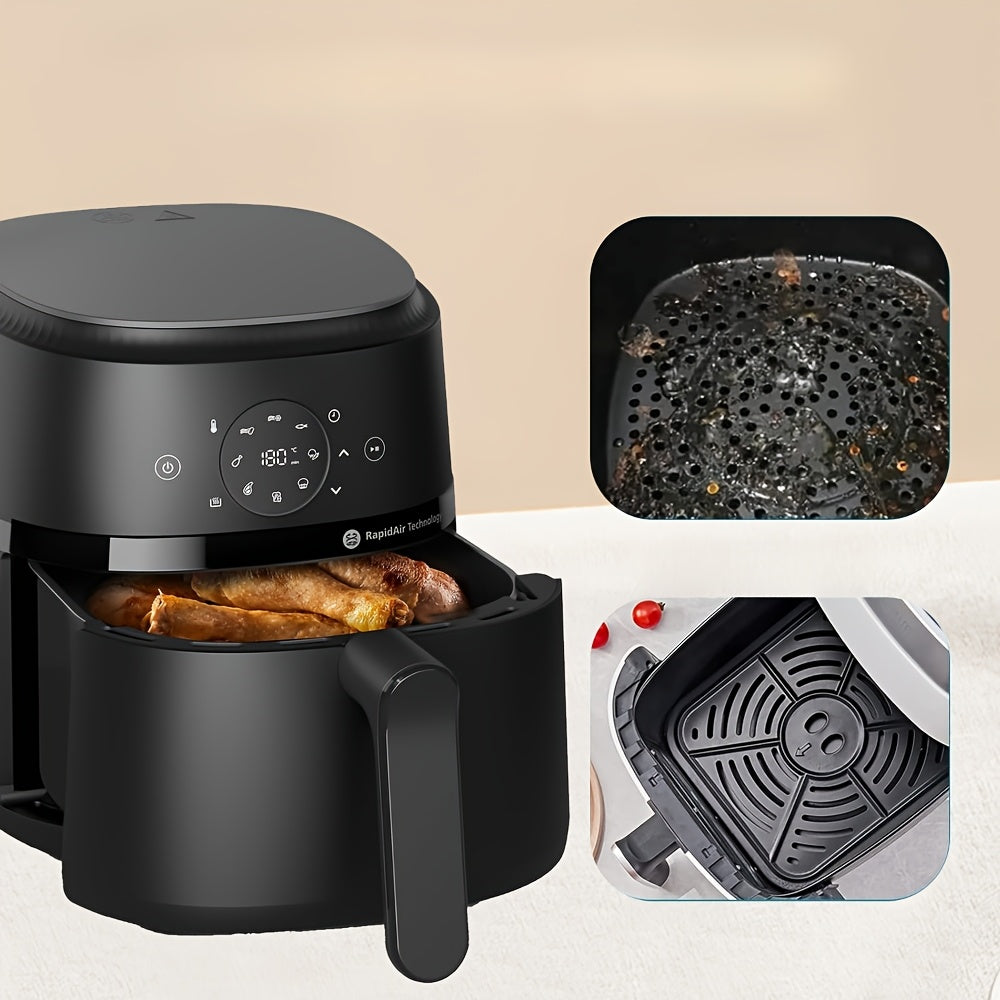 20cm Qayta ishlatiladigan Silikon Havo Fryer Qoplamalari 4.2L va 5.5L Havo Fryerlar uchun, pech, mikroto'lqinli pech uchun xavfsiz, yopishmaydigan