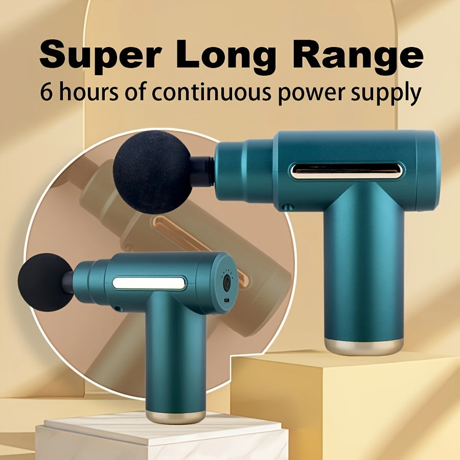 1 dona USB zaryadlanadigan mini massaj quroli, butun tanani, orqani va bo'yin mushaklarini bo'shashtirish uchun kuchli motor bilan. Ergonomik tutqich, 1200mAh litiy batareyasi, uyda va professional foydalanish uchun ideal.