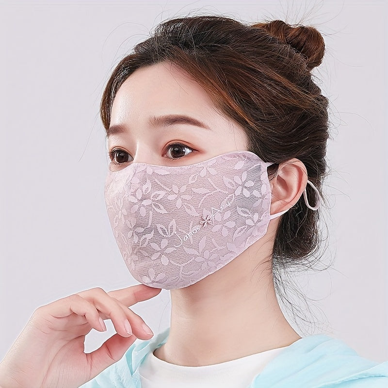 Women’s UV Protection Face Mask Breathable Ice Silk Summer Thin Eye Mask Pack of 1-5