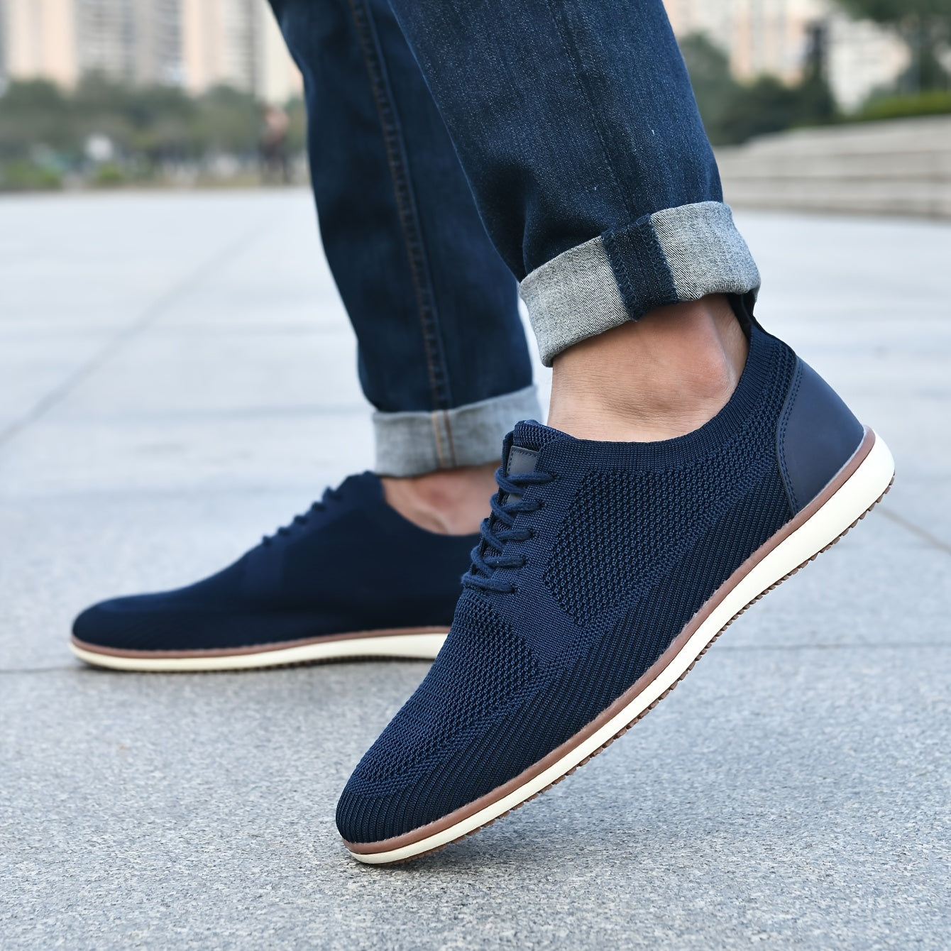 Men's Casual Sneakers Lightweight Slip-On Fabric Upper TPR Sole for Golf Outdoor All-Season