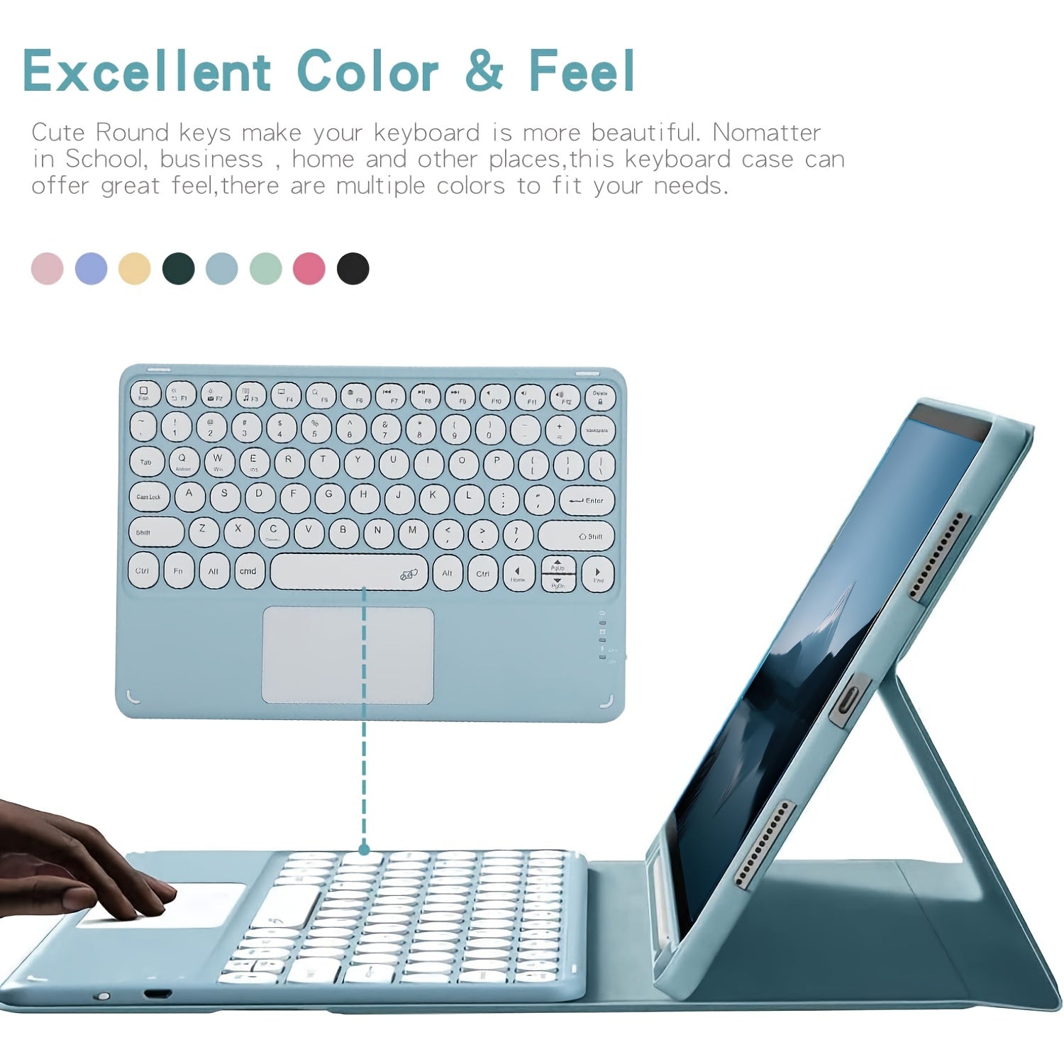 Galaxy Tab A9 Plus 27,94 см 2023 и чехол-клавиатура для Galaxy S9 FE/S9/S8/S7 с мультитач-трекпадом, съемной клавиатурой, автоматическим режимом сна и пробуждения, умным фолио с держателем для S Pen