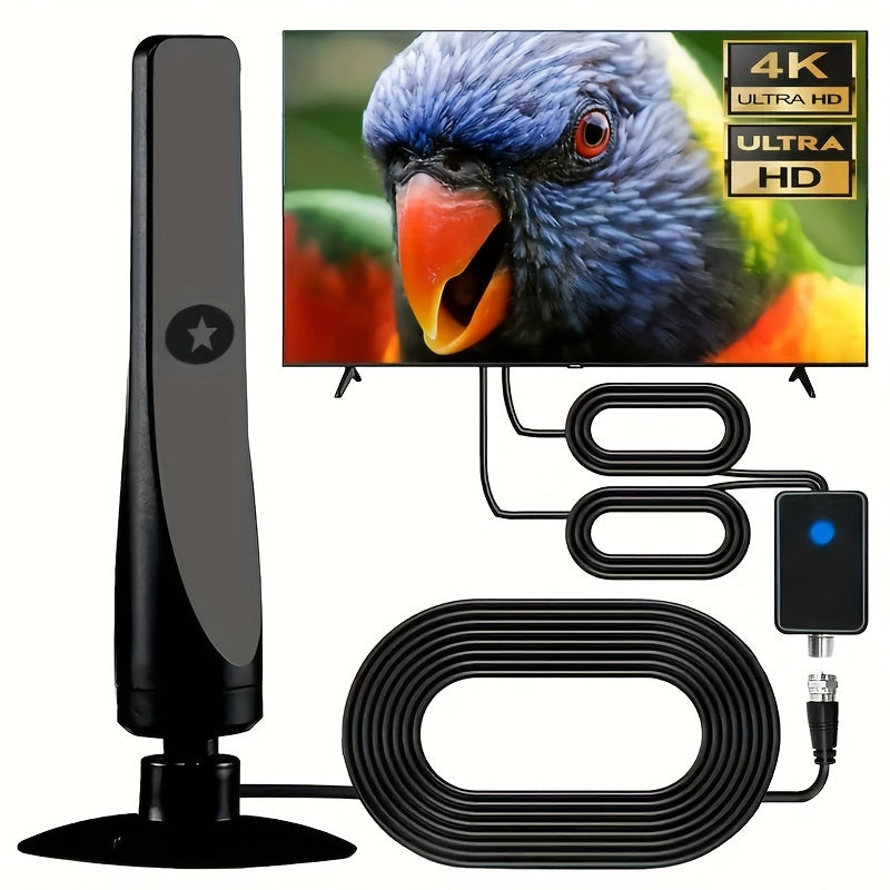Indoor DTV Antenna with Amplifier 360 Mile Range 4K Ultra HD USB Powered