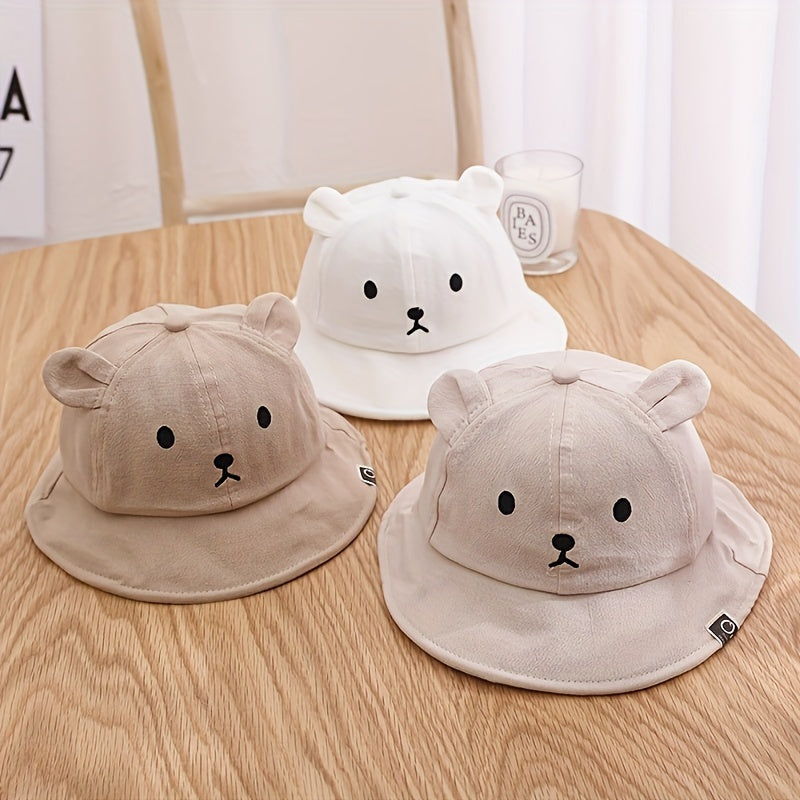 Children's White Breathable Fisherman Hat for 3 Months to 2 Years Summer Spring Autumn