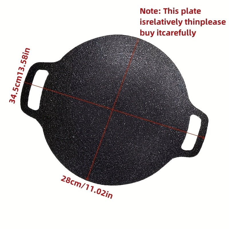 Large Non-Stick BBQ Grill Pan 34x28cm Indoor Outdoor Teppanyaki Gas Induction Stove