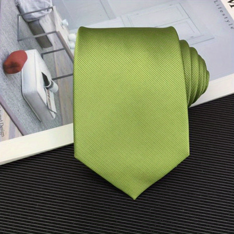 Men's Green Skinny Necktie 8cm Formal Business Dress Accessory