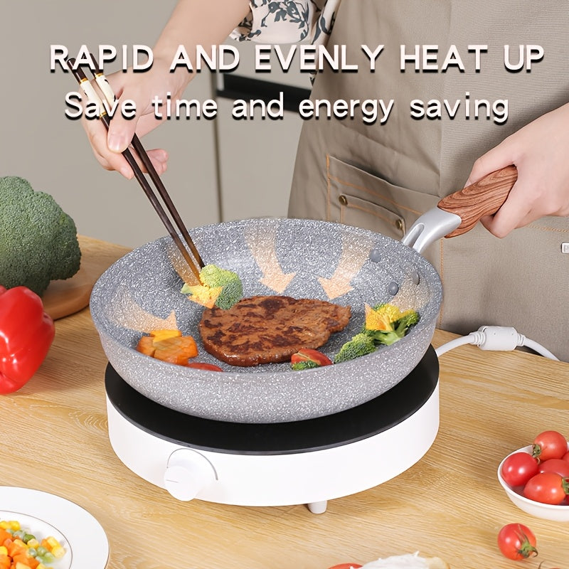 Japanese Cookware Set 4 Pieces Non-Stick Aluminum Skillets with Glass Lids