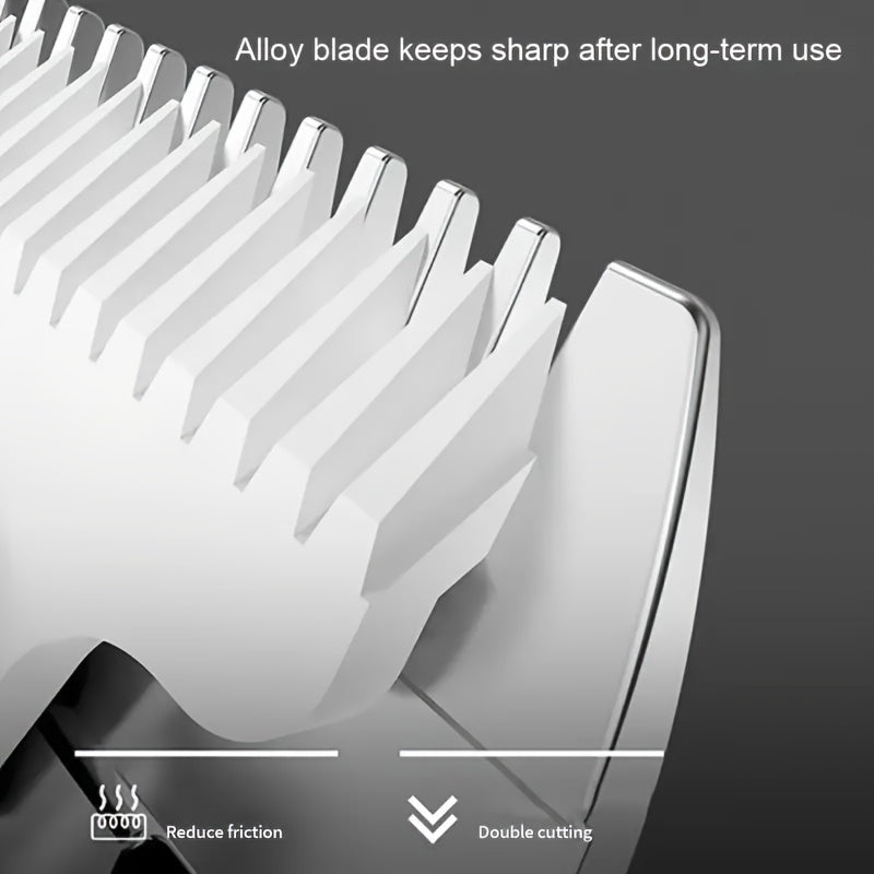 Men's Cordless Hair Clippers and Beard Trimmer Kit with LCD Display and T-Blade