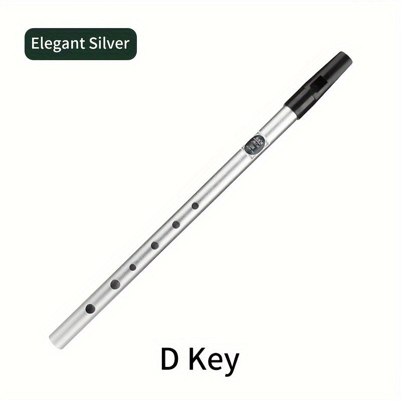 Irish Whistle in C/D Key Aluminum Alloy Lacquered Black or Gold Beginner-Friendly