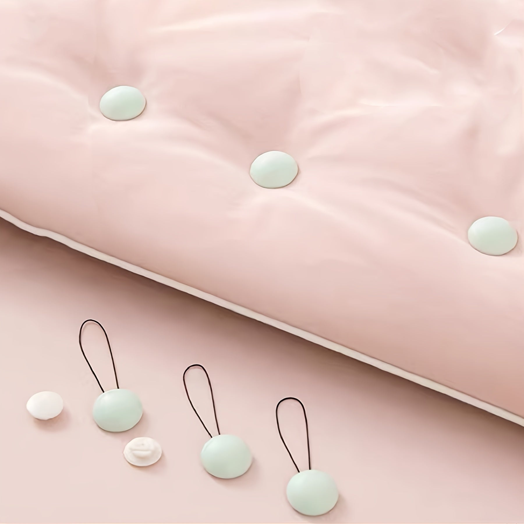 6 dona ko‘k non-slip yostiq ushlagichlari, yostiq va qoplamalar uchun yostiq tutgichlar