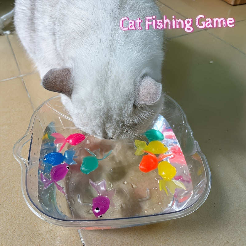 Floating Goldfish Cat Toy with Realistic Swimming Fish Durable Plastic Indoor Outdoor