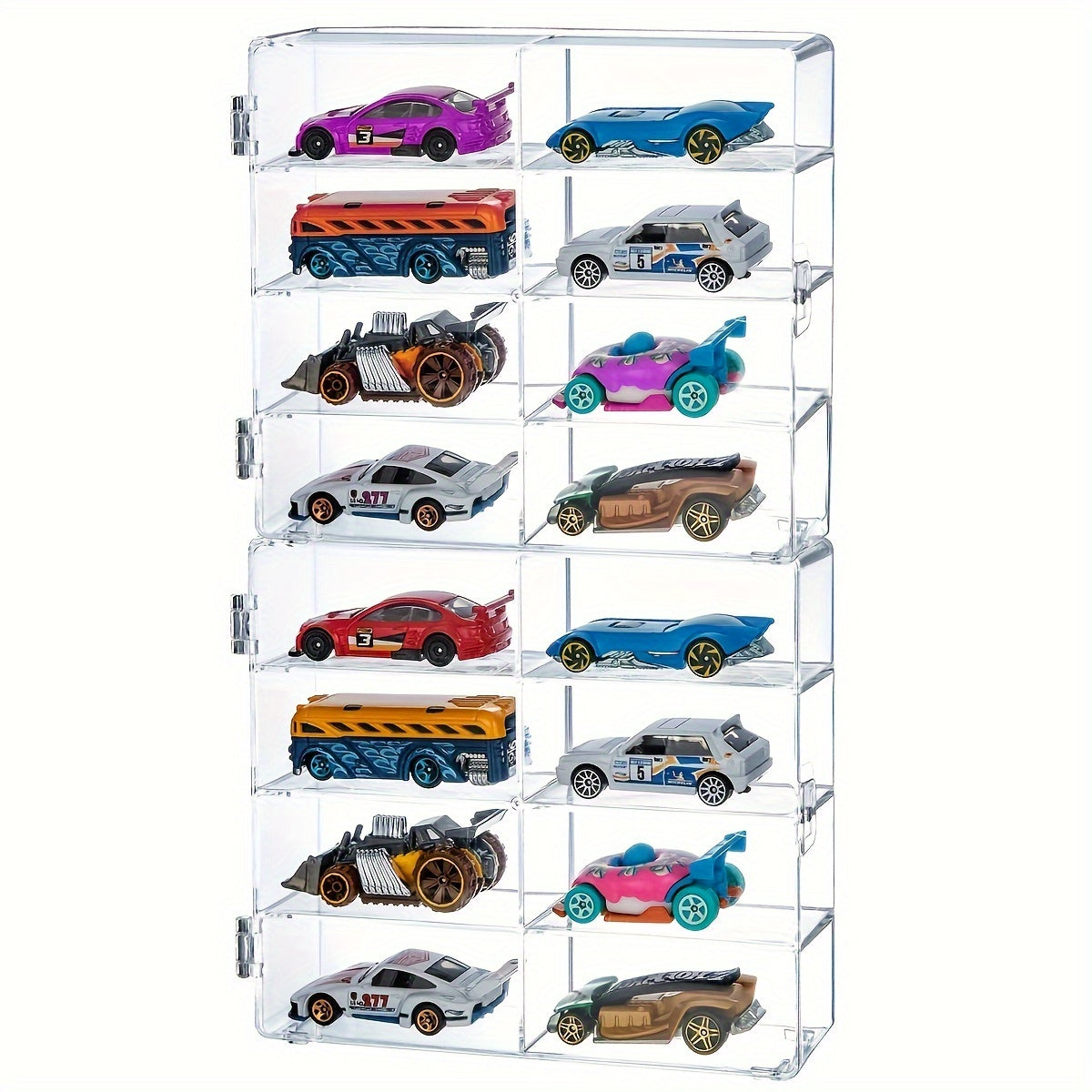 Acrylic Display Case for Cars 16 Slots Office Home Decoration