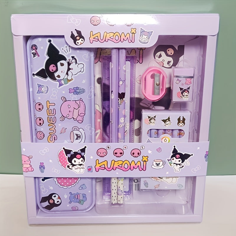 Kids Stationery Set with Ruler and Eraser for Ages 14+ College Ruled Plastic Gift Pack