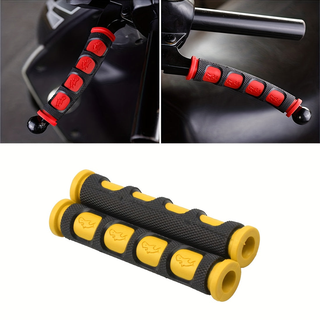 Motorcycle Brake Lever Covers Silicone Grip Non-Slip Red Bars for Electric Scooters