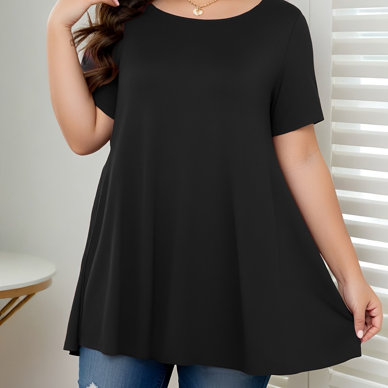 Plus Size Maroon T-Shirt for Women Soft Comfortable Casual Wear