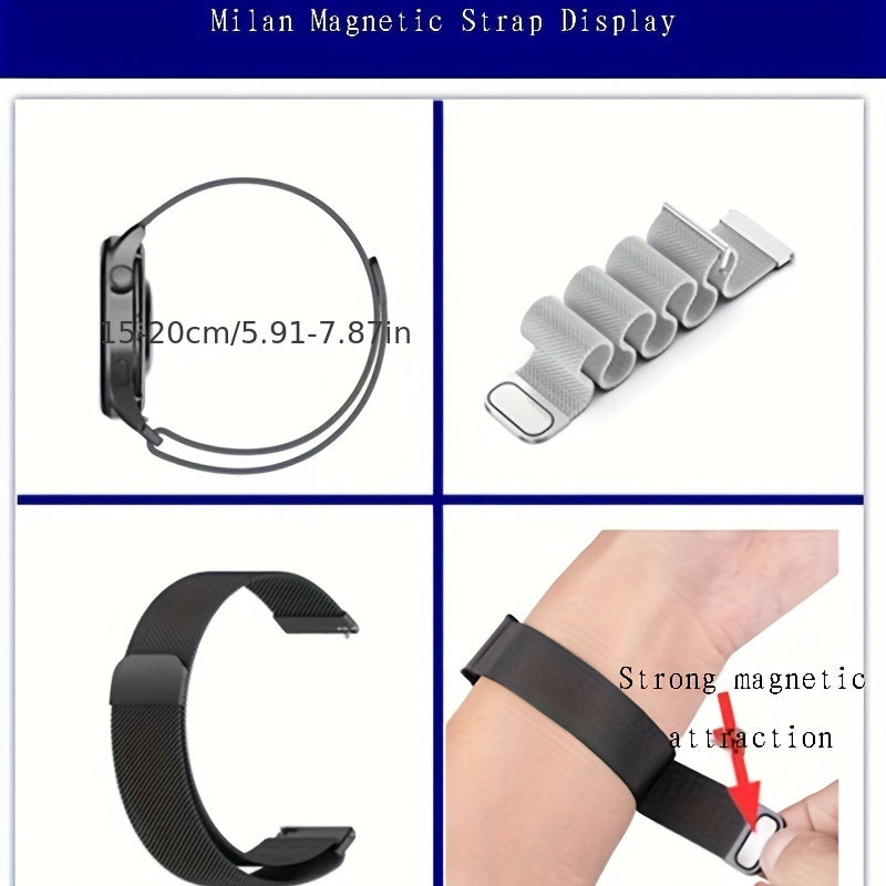 Stainless Steel NFC Wristband for Fitness Trackers Waterproof Breathable Magnetic Buckle