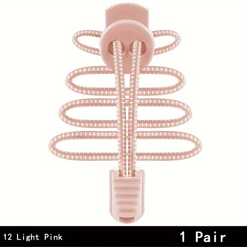 2 Pairs Elastic No Tie Shoelaces for Adults Sports Sneakers Rope Laces