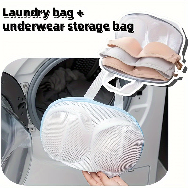 Mesh Bra Wash Bag with Handle Zipper for Lingerie Protection and Organization