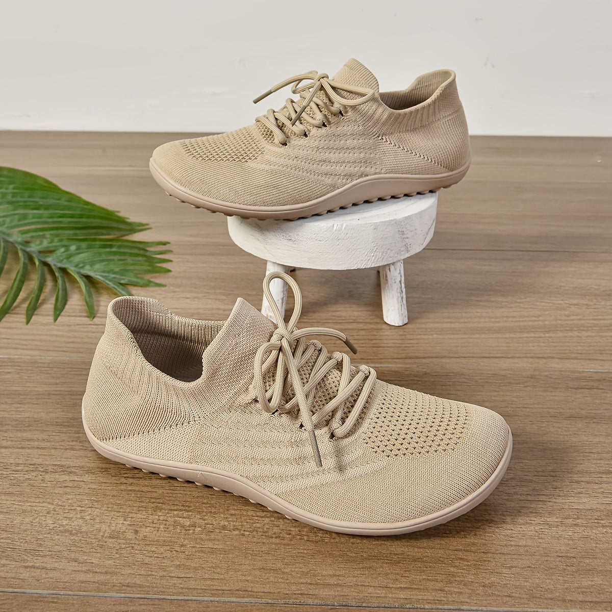 Женские босоногие кроссовки широкая посадка дышащий трикотаж нулевой каблук для прогулок и тенниса