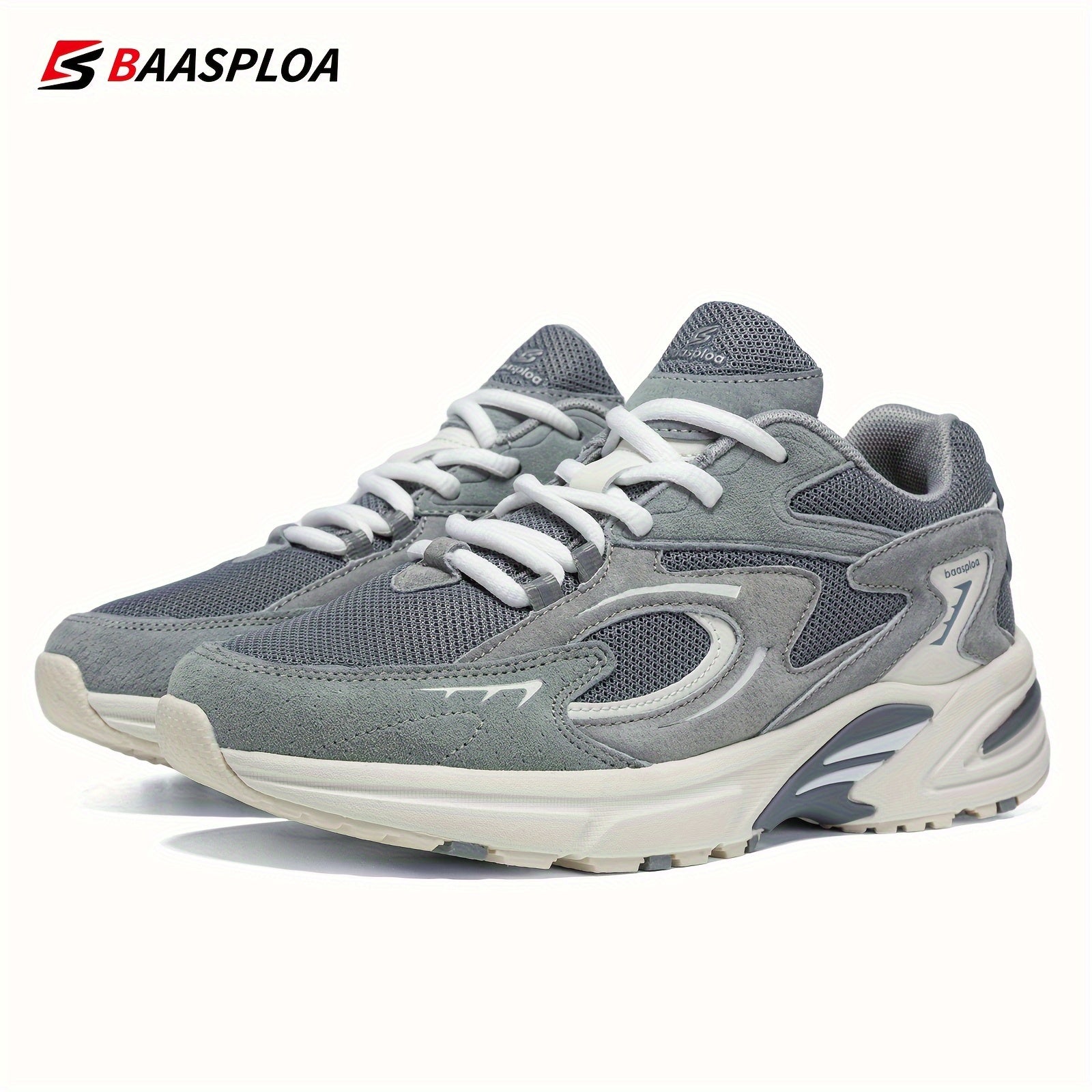 Men's Vintage Chunky Sneakers Breathable Non-Slip Lace-Up Casual Running Shoes