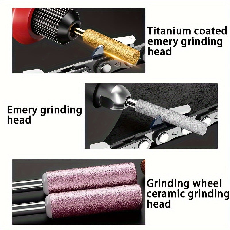 9pcs Titanium-Coated Emery Grinding Wheel for Electric and Chain Saws
