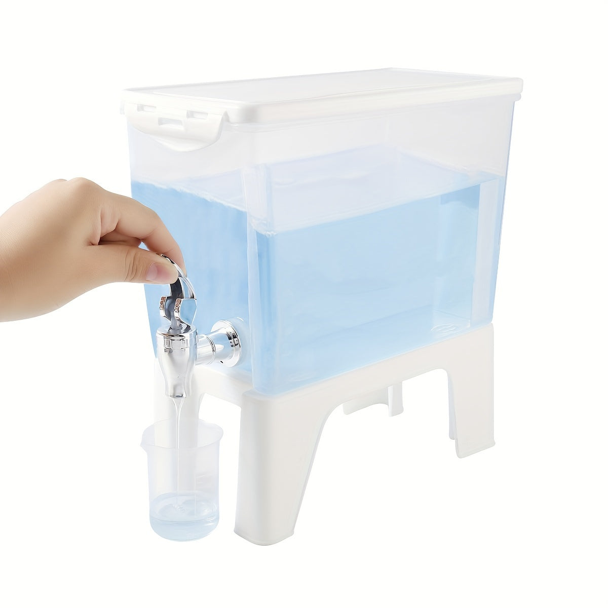 Laundry Detergent Dispenser with Measuring Cup for Laundry Room Organization