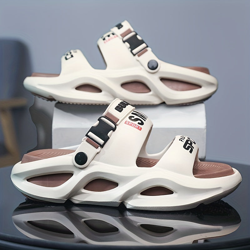 Men's Summer Slides with Thick Soles Breathable EVA Indoor Outdoor Water Park