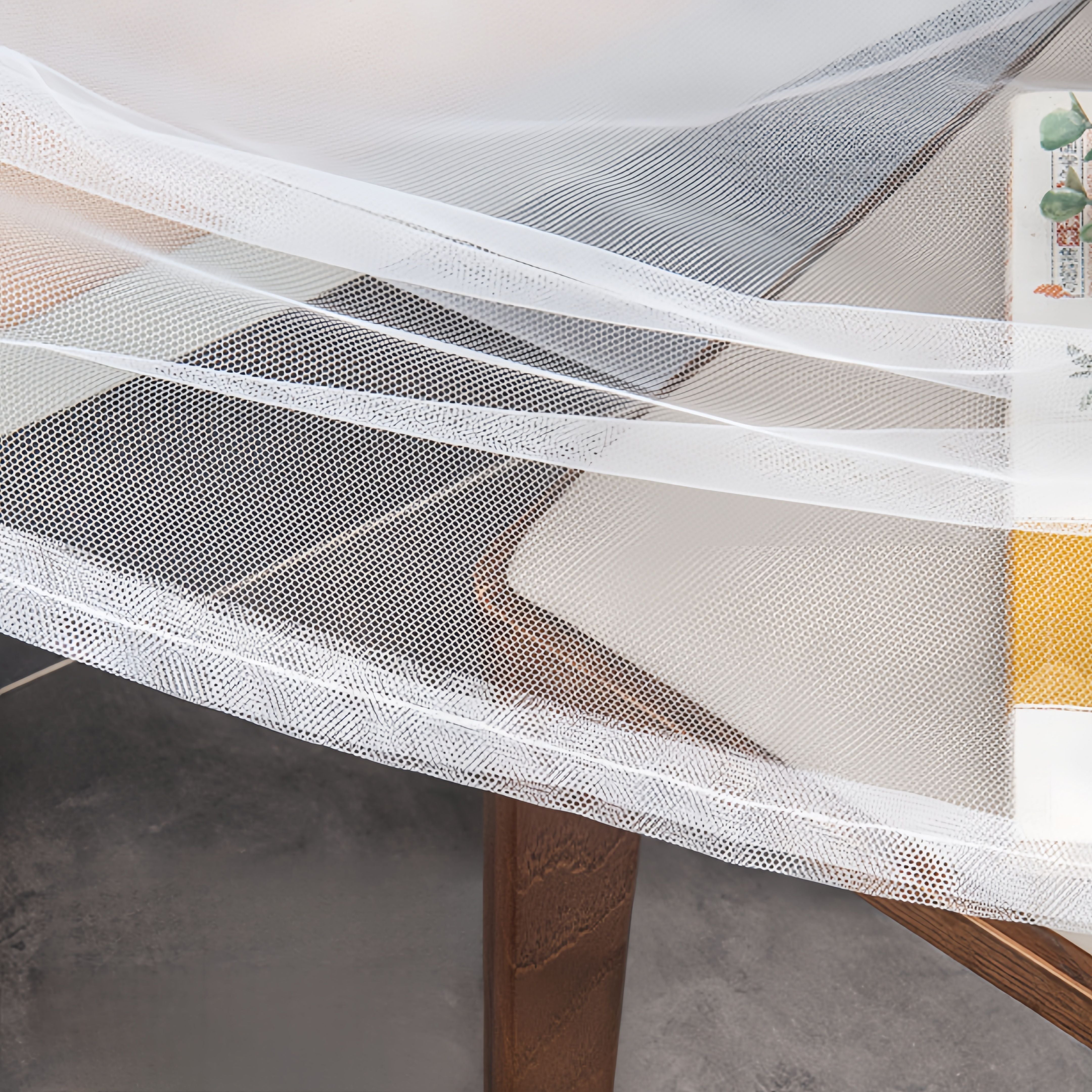 Double Bed Mosquito Net Rod Pocket Style for Dorms and Home, Machine Washable