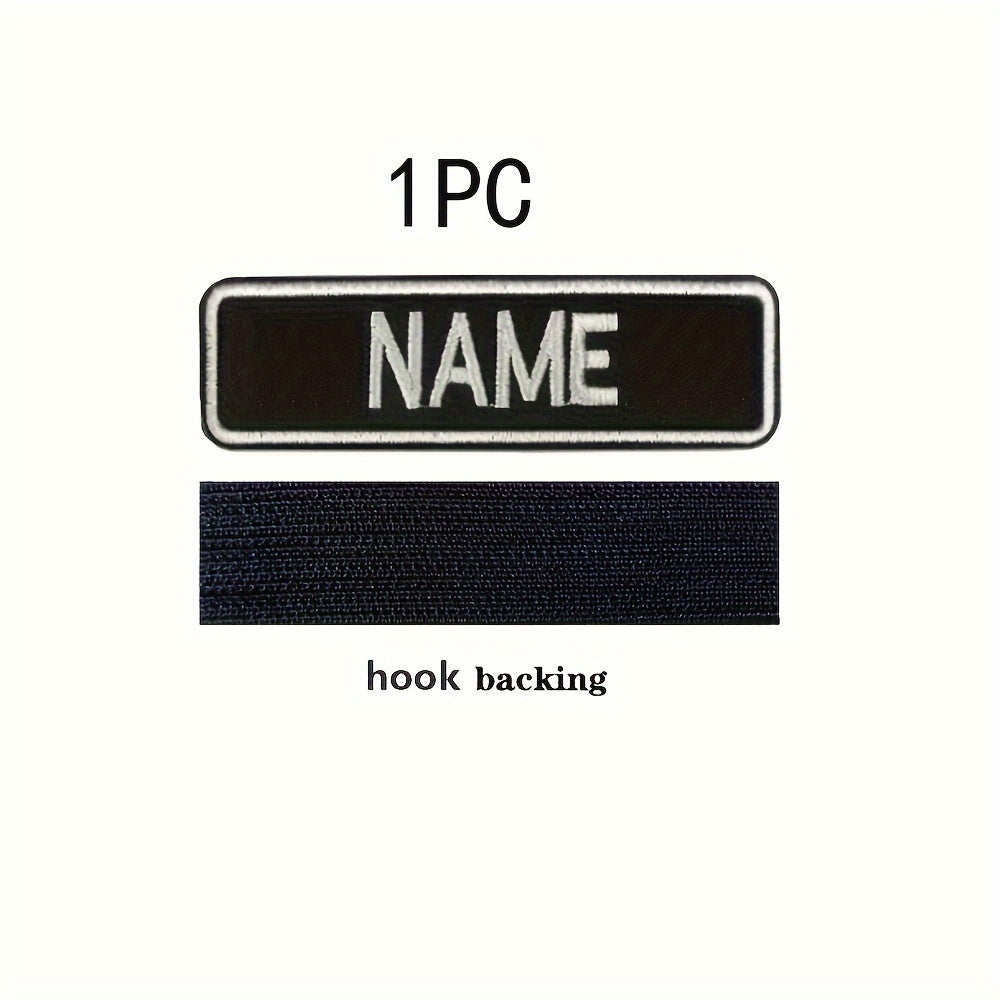 Personalized Embroidered Logo Patch with Custom Name for Clothing Jackets Hats Backpacks 10.16x2.54 cm