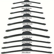 Universal Windshield Wiper Blade for Cars, Durable, Quiet, Multiple Sizes