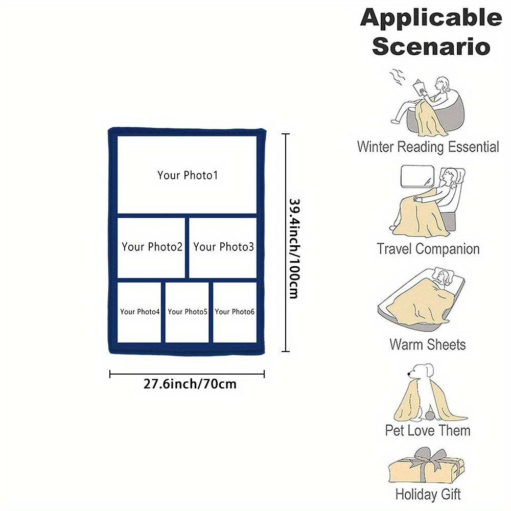 Custom Photo Blanket Soft Flannel Throw Personalized Gift for Home and Travel