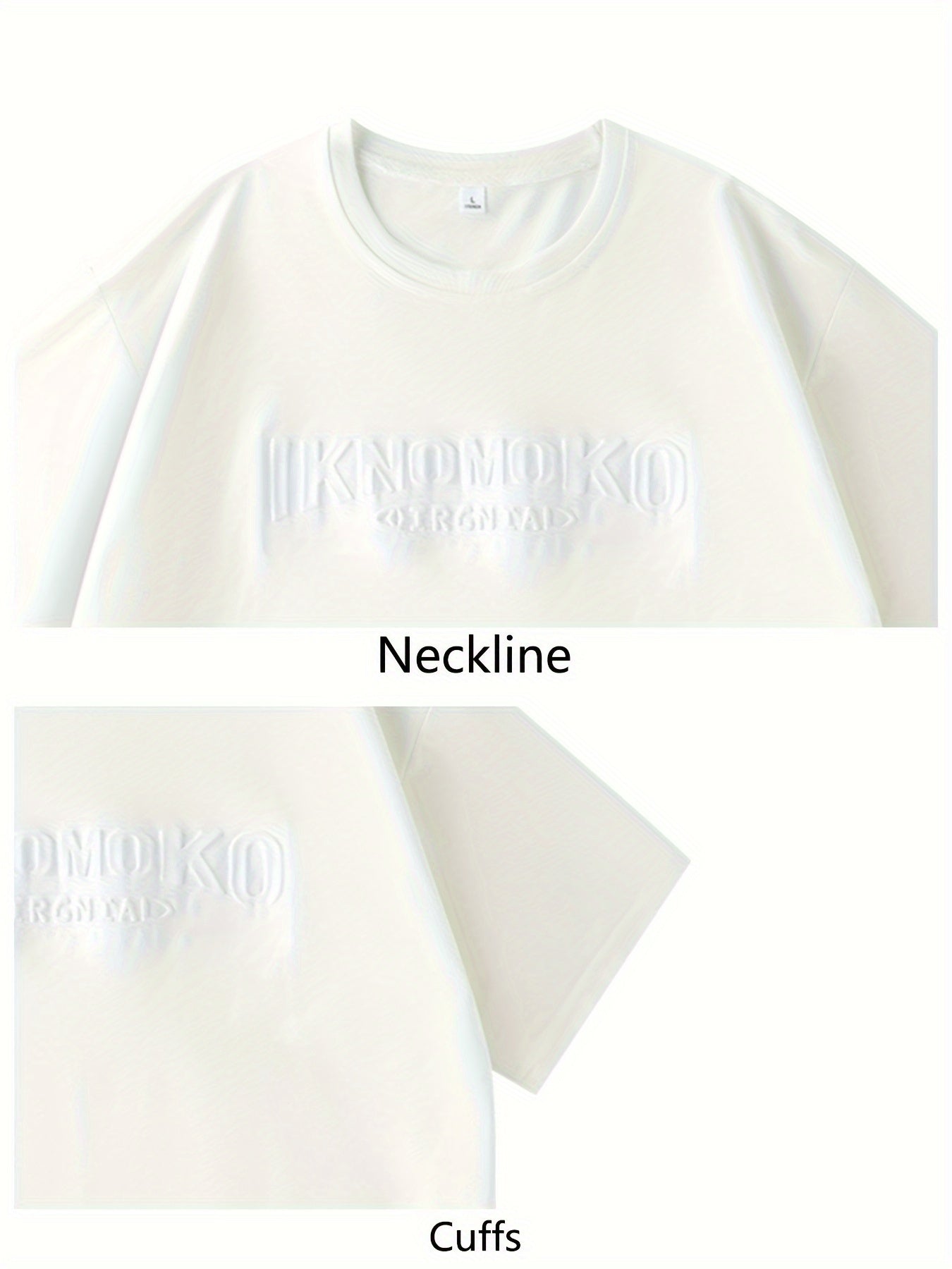 Camiseta de manga corta para hombre, transpirable, de poliéster, con patrón de letras, casual, para verano, ajuste cómodo