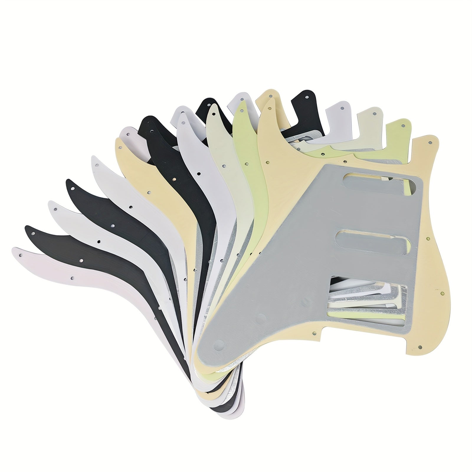 HSS 11-Hole Electric Guitar Pickguard for Standard FD ST Modern Style Guitars Black White Beige