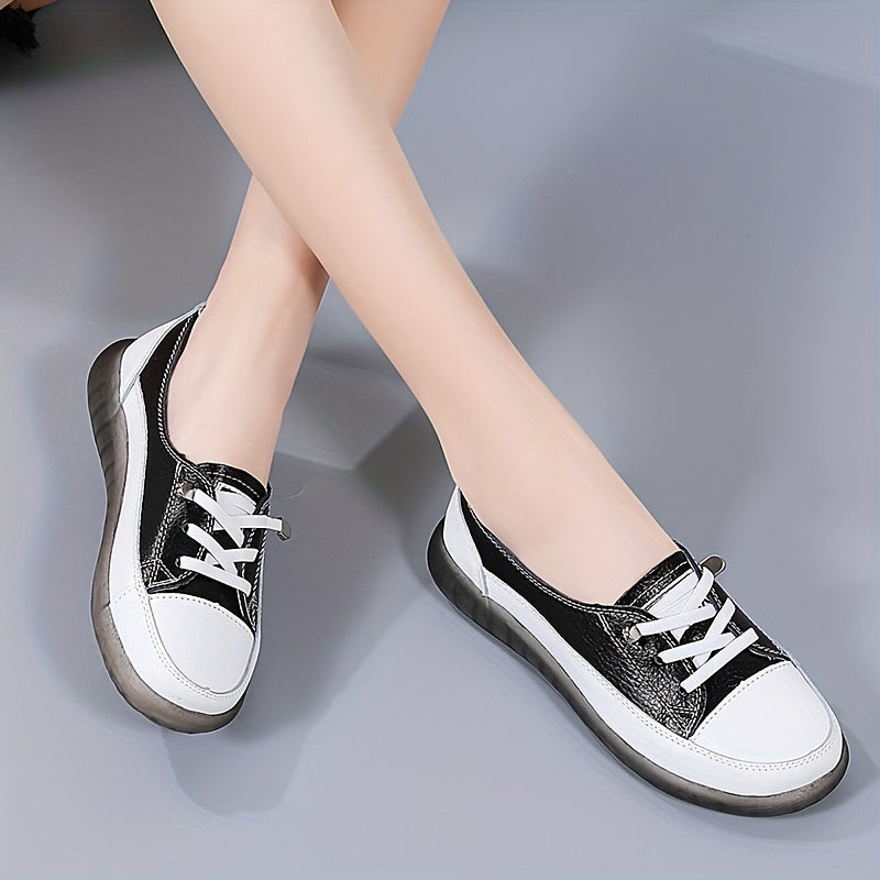 Women's Synthetic Sports Shoes, Casual All-Season, Non-Slip, White Red Black