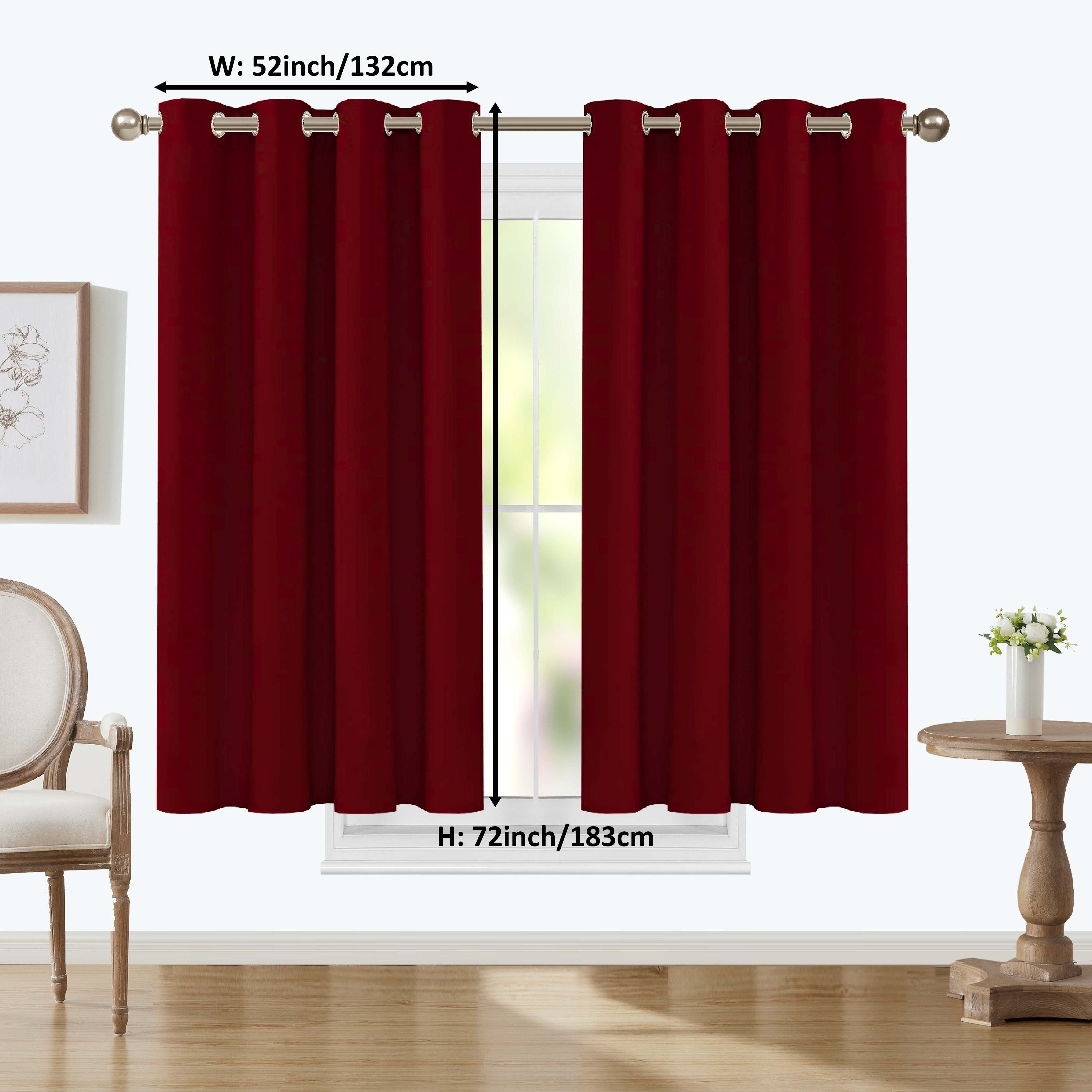 Blackout Curtain with Iron Rings Indoor Use 180g Dark Fabric