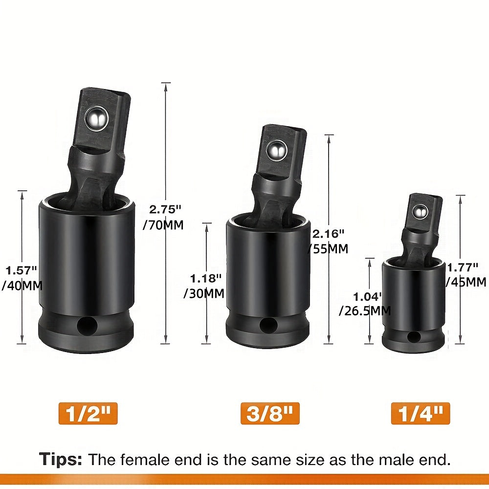 универсальный адаптер для головки торцевого ключа из стали с вращением на 360°