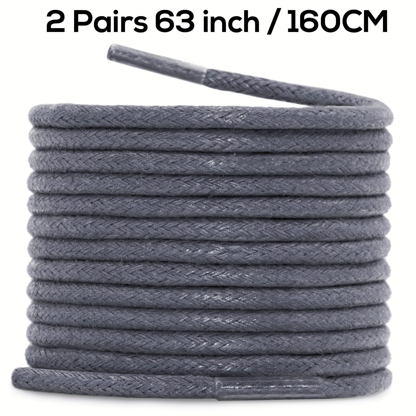 Unisex Waxed Shoelaces 0.25cm Thick Round Replacement Multi-Coloured 4 Pairs