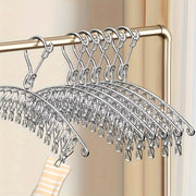 Metal Folding Drying Rack with Clips for Laundry Socks Underwear and Hats Space Saving Rustproof Organizer