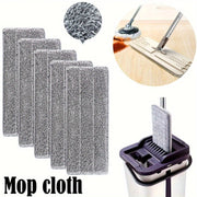 Set of 4 Microfiber Mop Pads for Flat Surfaces, Washable and Absorbent
