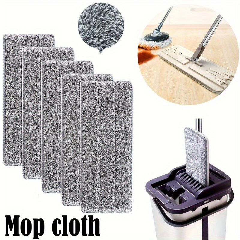 Set of 4 Microfiber Mop Pads for Flat Surfaces, Washable and Absorbent