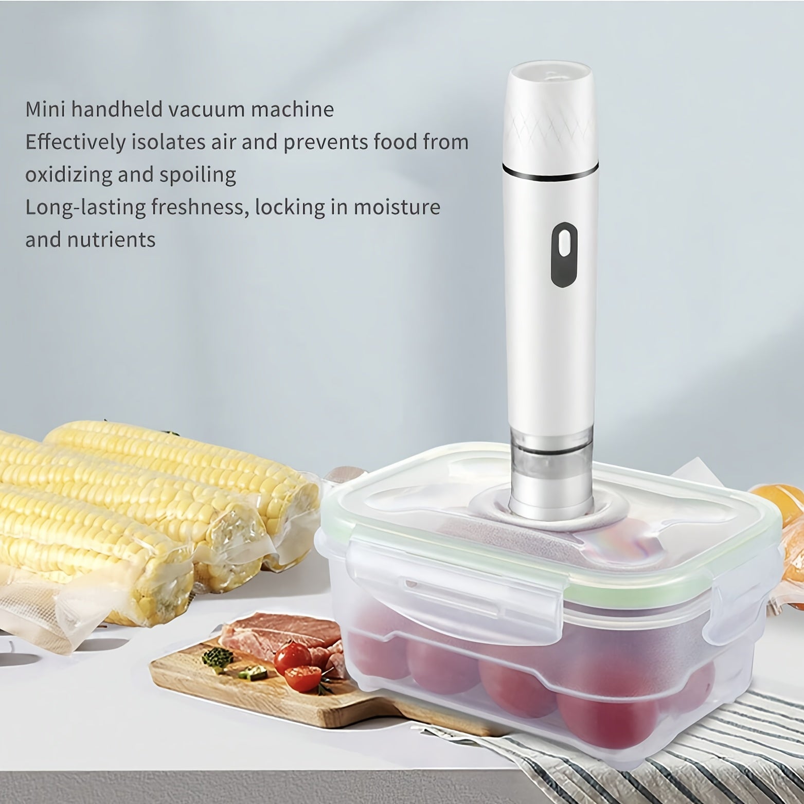 Qayta to'ldiriladigan qo'l ushlash uchun vakuum yopishtiruvchilari, kuchli tortish va past shovqin bilan oziq-ovqat saqlash uchun