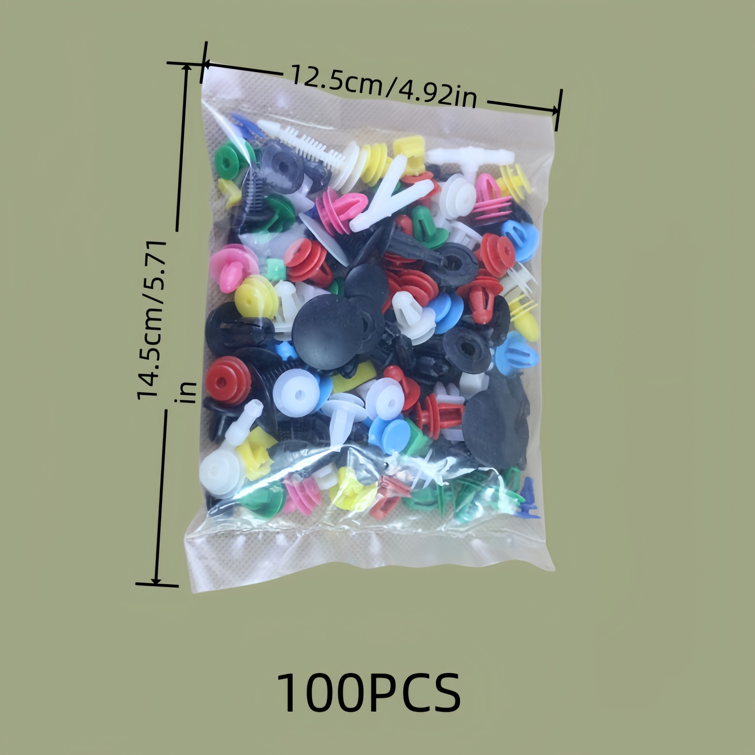 Universal Auto Fastener Set 100Pcs Plastic Clips Rivets for Car Panels