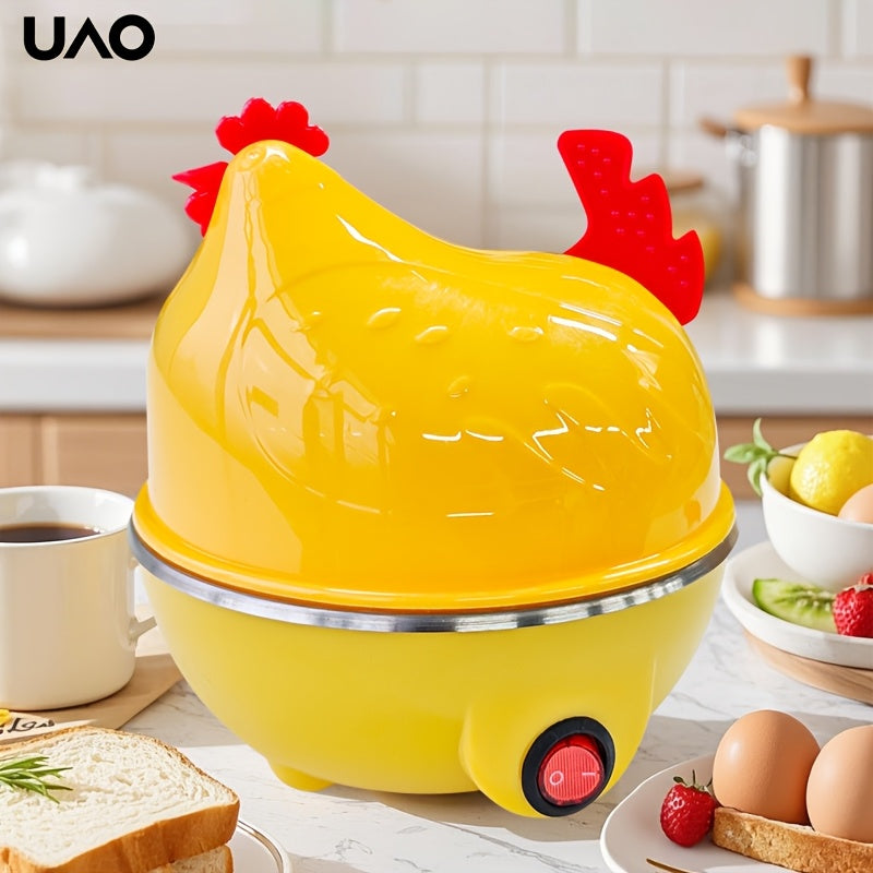 Chiroyli tovuq tuxum pishirgich elektr pechka qozon, quvvat uzilishi himoyasi, sariq tovuq dizayni, oson foydalanish, tez va sog‘lom nonushta, uy